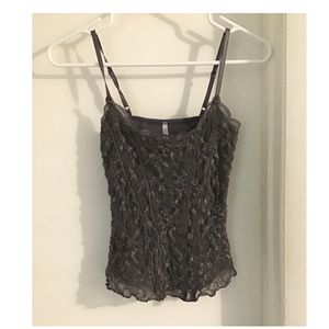 Gray mini Charlotte Russe top
